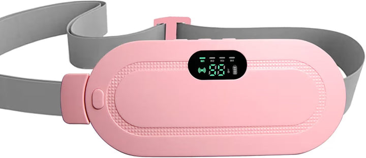 Portable Cordless Heating Pad for Menstrual Cramps Relief, for Stomach, 3-Speed Temperature Adjustment and 4-Speed Massage Modes, Back and Belly Heating Pad for Women Pink Color | Hanscure