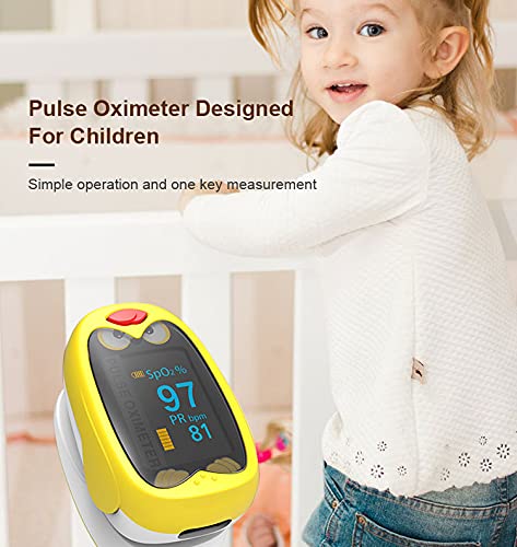 Pulse Oximeter for Kids, USB Rechargeable Blood Oxygen Meter Baby Available, Portable Pulse Detector Specially Designed for Children