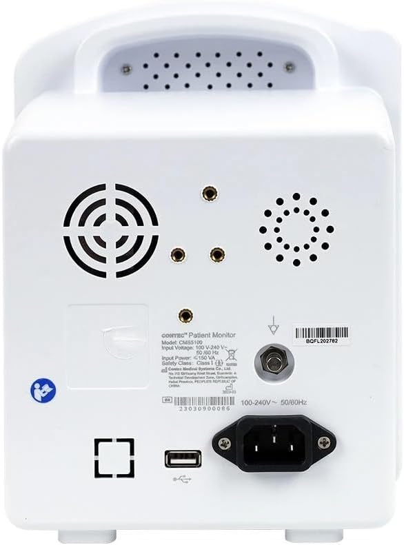 CMS 5100 Original 3 para Monitor with Adult Probes | Measures SPO2, NIBP, Pulse Rate, Temperature | Perfect for Hospital, Homecare, Ambulance Services, & Clinics | Hanscure