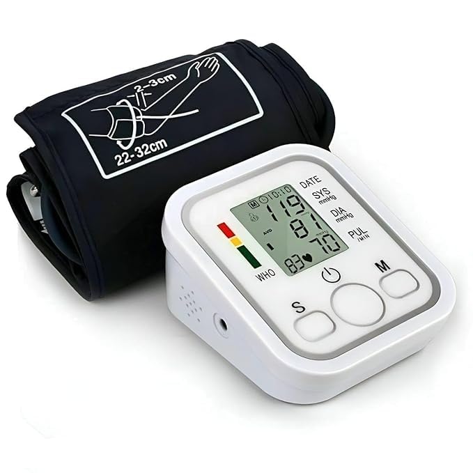 Digital Fully Automatic Upper Arm Blood Pressure Checking Monitor with Talking Function Intellisense Technology Cuff Kit for Home Best Accurate Measurement