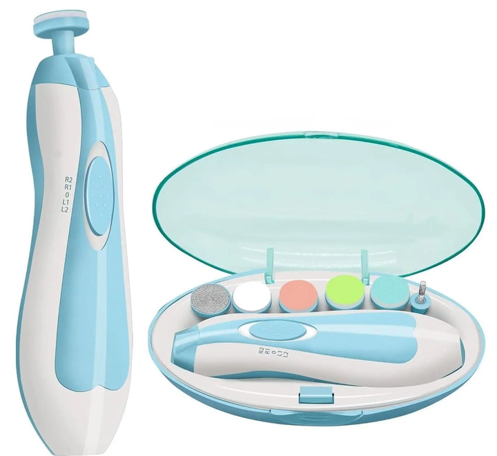 Electric Nail Trimmer For Baby, Baby Nail Trimmer, Baby Nail Cutter, Nail Trimmer For New Born Baby, Kids Nail Cutter With Light (Multi Colour), 1 Set | Hanscure