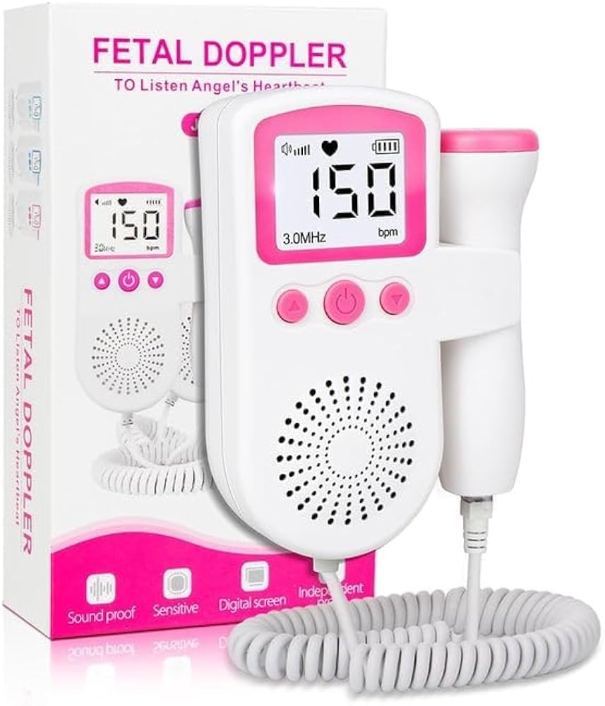 Portable Fetal Doppler Baby Heartbeat Monitor for Pregnancy | LCD Display | Accurate FHR Detection | Built-in Speaker | Compact & Easy to Use Home Pregnancy Device