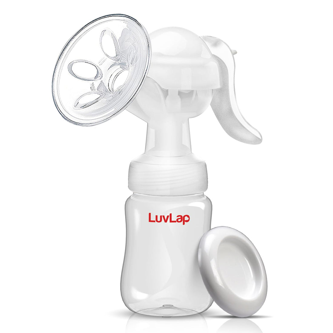 Manual Breast Pump, 3 Level Suction Adjustment, Easy Massage Cushion & Ergonomic Handle for Easy & Painless Breast Milk Expression, 2pcs Breast Pads free, Soft & Gentle, BPA Free