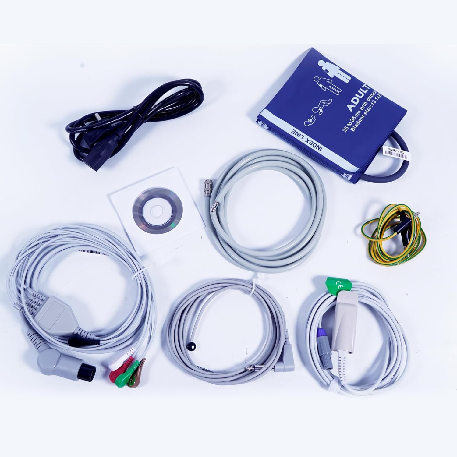 5 para Patient Monitor 12.1 Inch | Multipara Hospital-Grade Health Monitoring Device | ECG, SpO2, NIBP, Respiration, Temperature | Real-Time Alarms | Hanscure