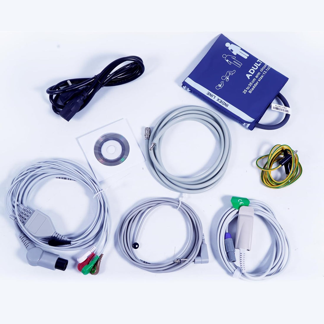 5 para Patient Monitor 12.1 Inch | Multipara Hospital-Grade Health Monitoring Device | ECG, SpO2, NIBP, Respiration, Temperature | Real-Time Alarms | Hanscure