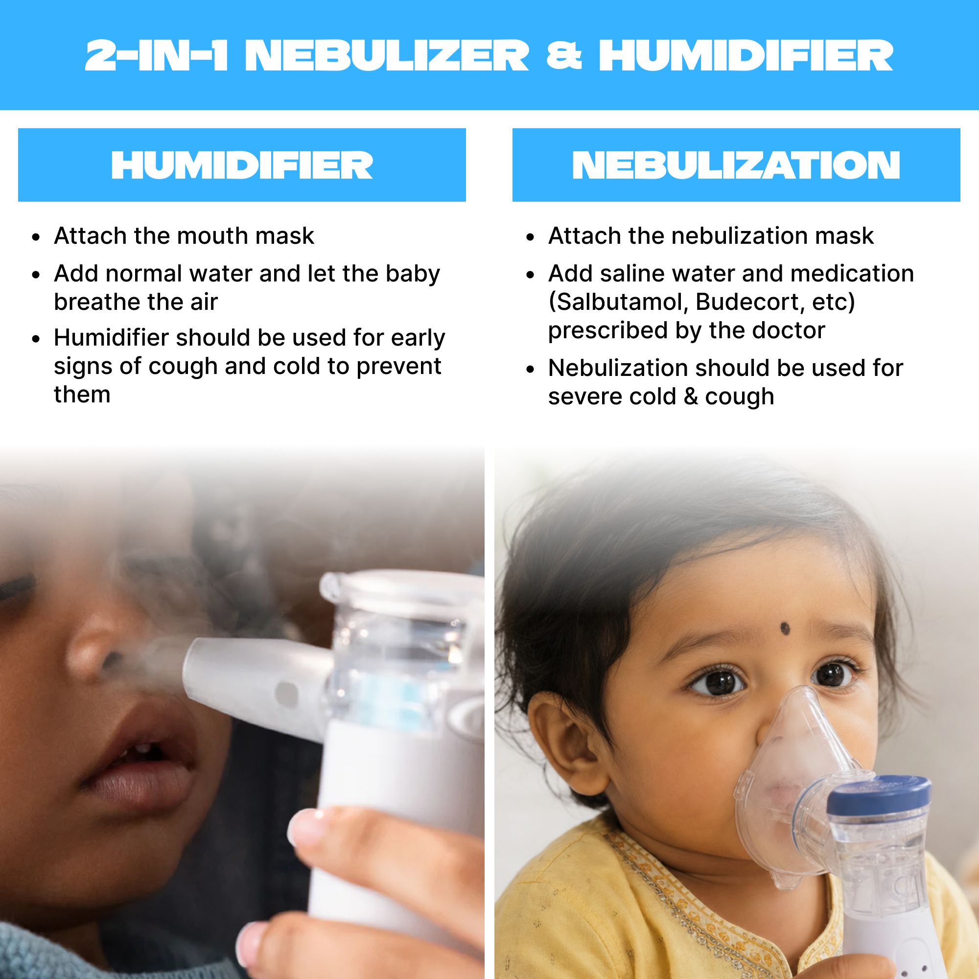 2-IN-1 Humidifier & Nebulizer